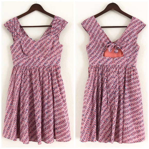 Plenty by Tracy Reese Plaid Poplin Tie Back Dress - Picture 4 of 8